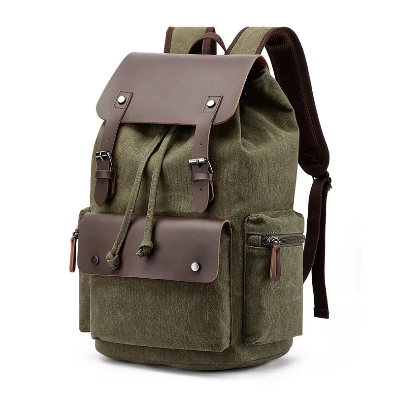 Vintage-Abenteuer-Tagesrucksack aus Canvas für den täglichen Gebrauch