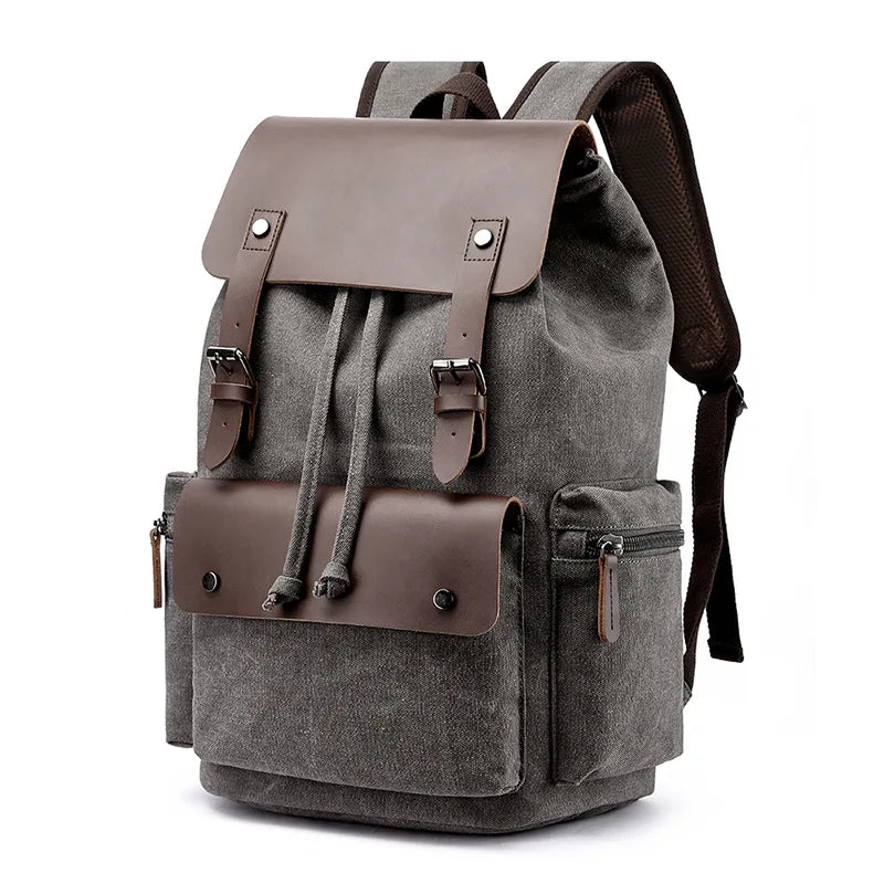 Vintage-Abenteuer-Tagesrucksack aus Canvas für den täglichen Gebrauch