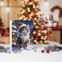 Vintage-Adventskalender für Katzenliebhaber zu Weihnachten