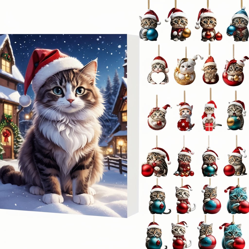 Vintage-Adventskalender für Katzenliebhaber zu Weihnachten