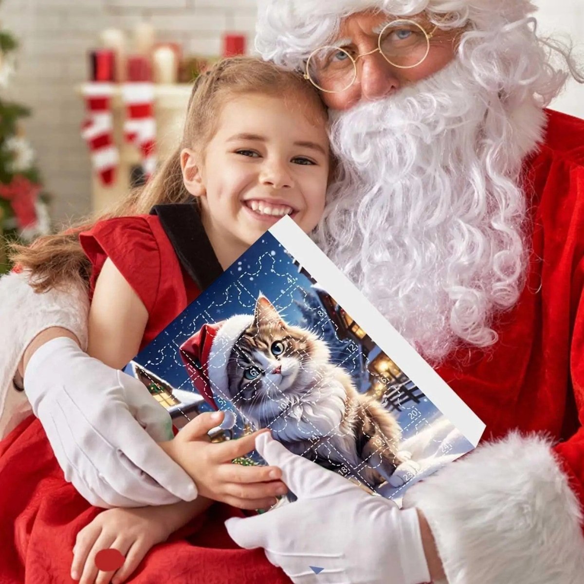 Vintage-Adventskalender für Katzenliebhaber zu Weihnachten