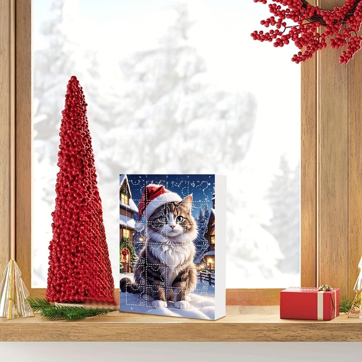 Vintage-Adventskalender für Katzenliebhaber zu Weihnachten