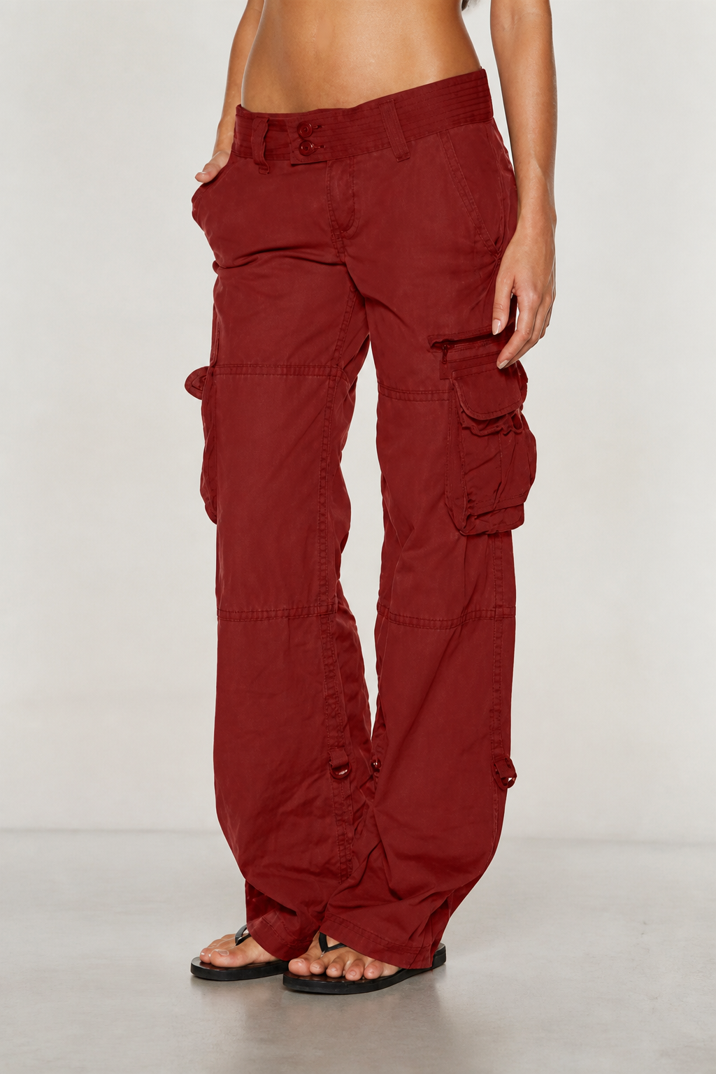 Vintage-Cargohose mit weitem Bein