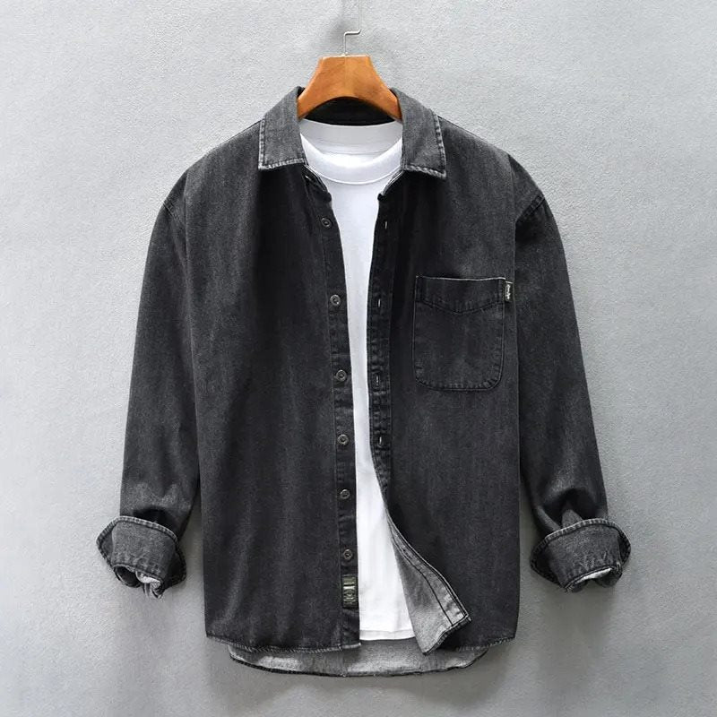 Vintage-Herrenhemd im Stonewashed-Look