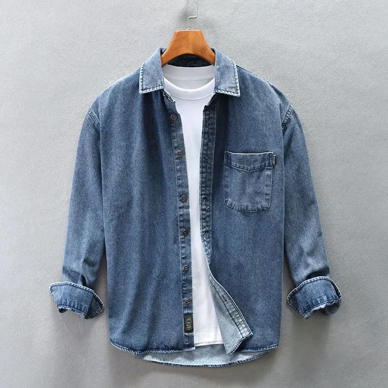 Vintage-Herrenhemd im Stonewashed-Look