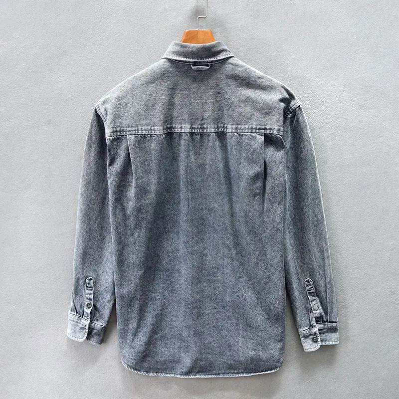 Vintage-Herrenhemd im Stonewashed-Look