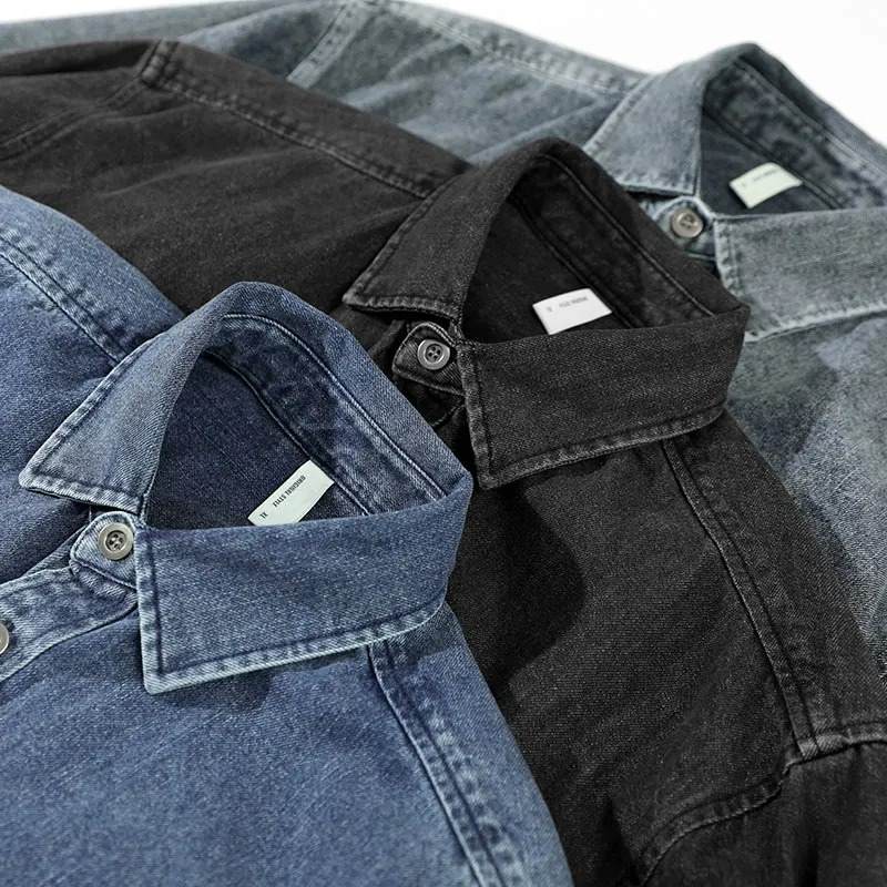 Vintage-Herrenhemd im Stonewashed-Look