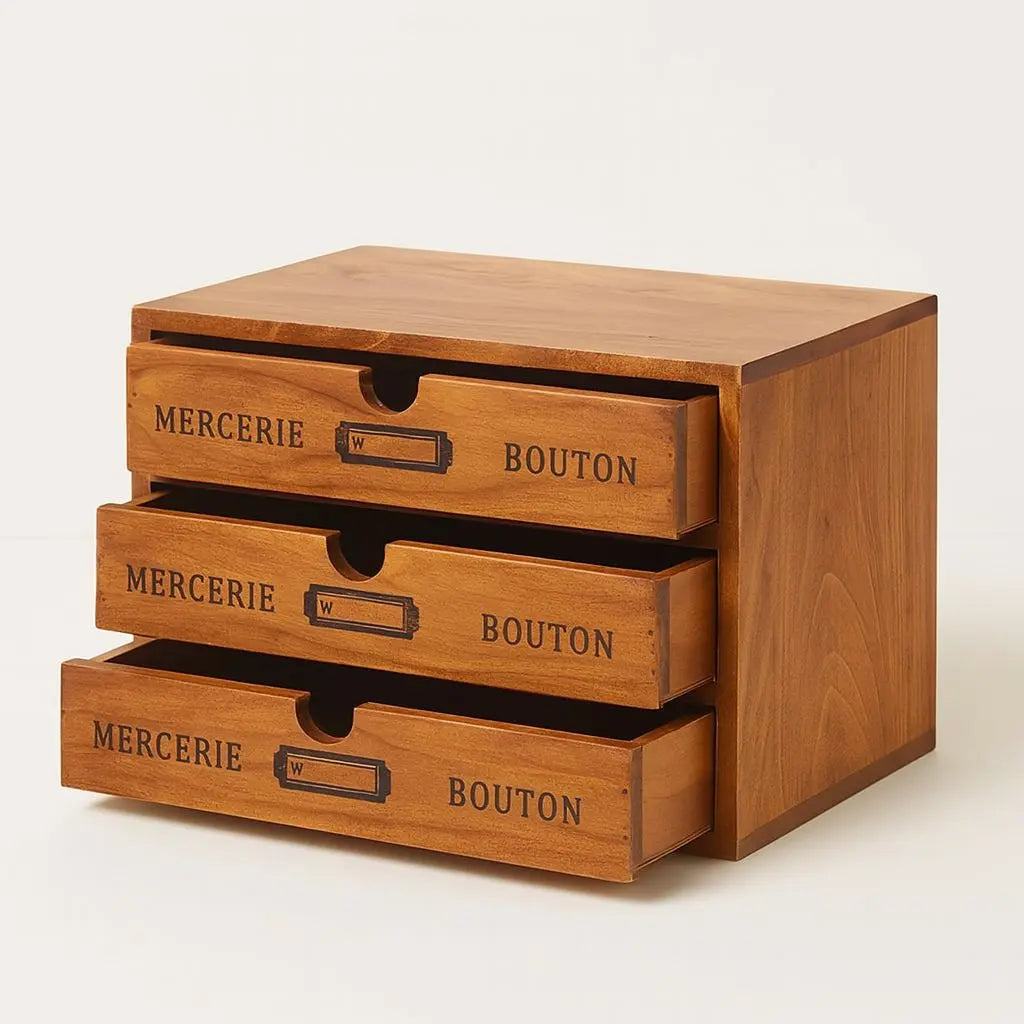 Vintage-Schubladenbox aus Holz zur Aufbewahrung