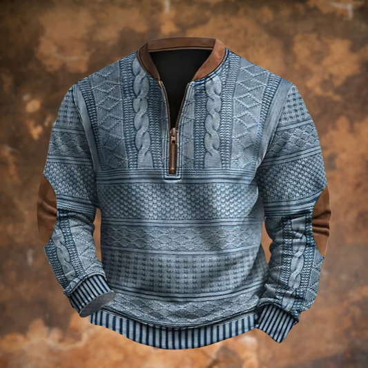 Vintage-Sweatshirt mit Reißverschluss
