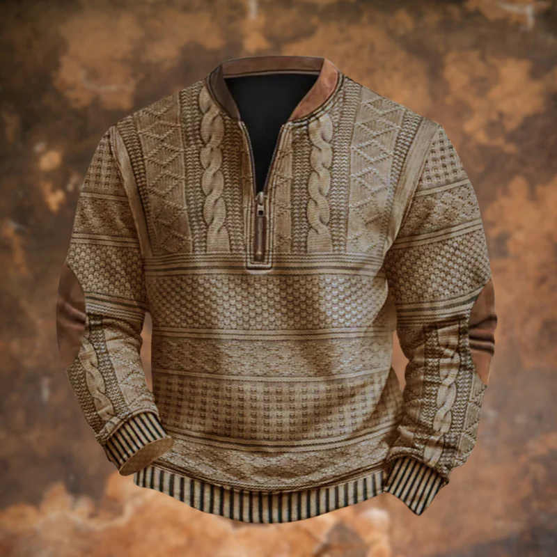Vintage-Sweatshirt mit Reißverschluss