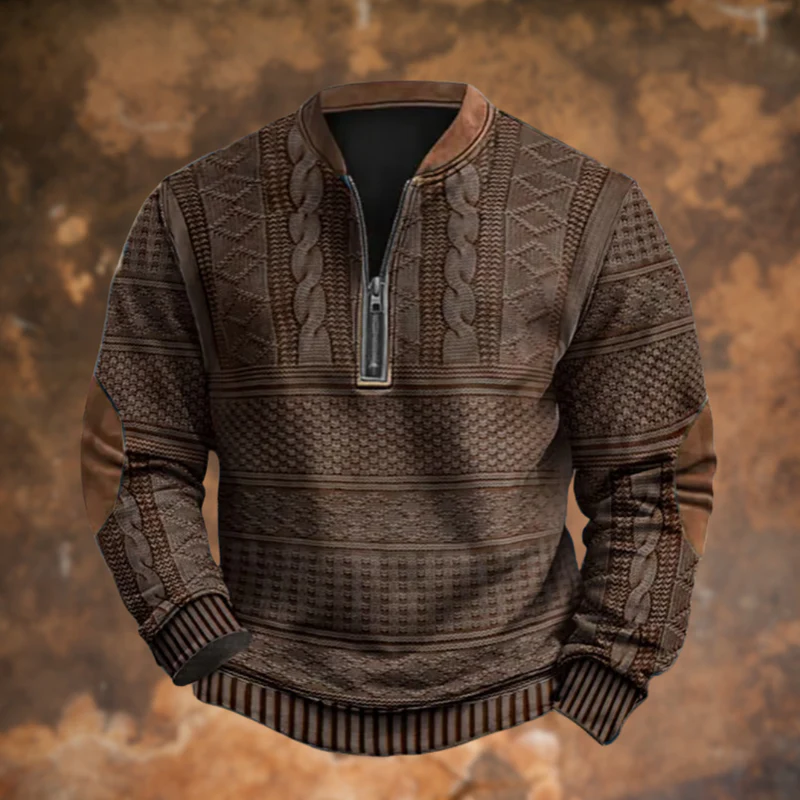 Vintage-Sweatshirt mit Reißverschluss