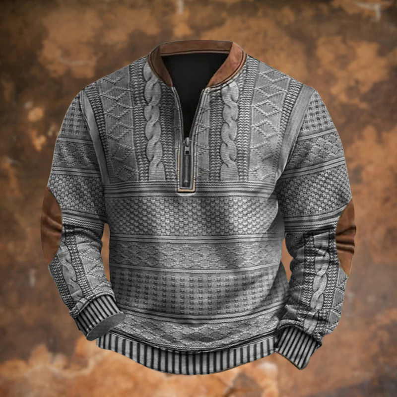 Vintage-Sweatshirt mit Reißverschluss