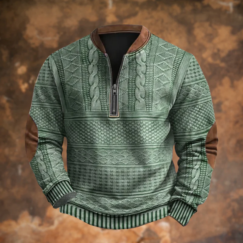 Vintage-Sweatshirt mit Reißverschluss