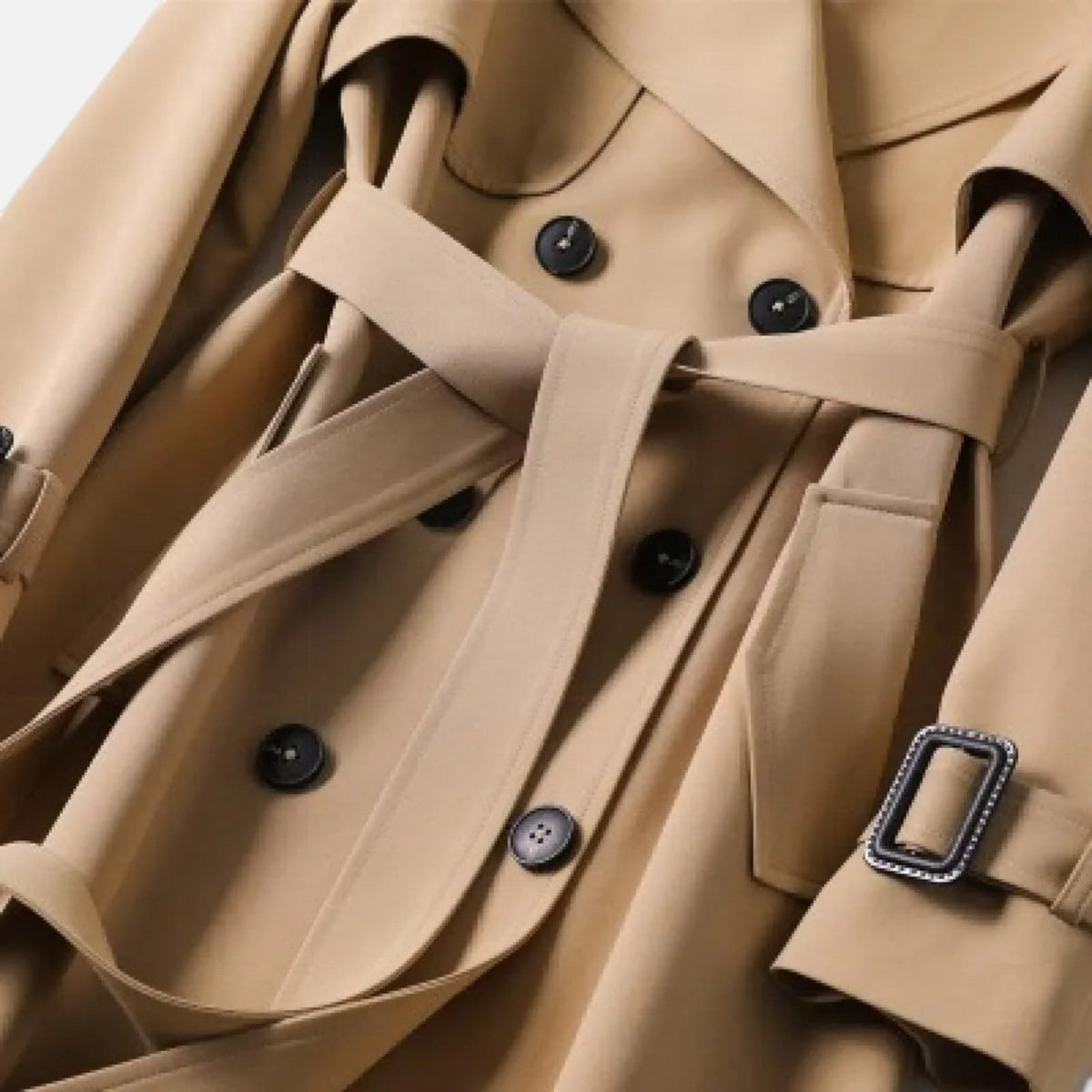 Vintage-Trenchcoat für Damen mit ikonischem, modernem Schnitt
