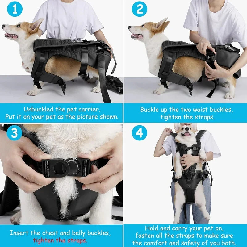 Vorwärtsgerichteter Hunde-Tragerucksack für Outdoor-Abenteuer