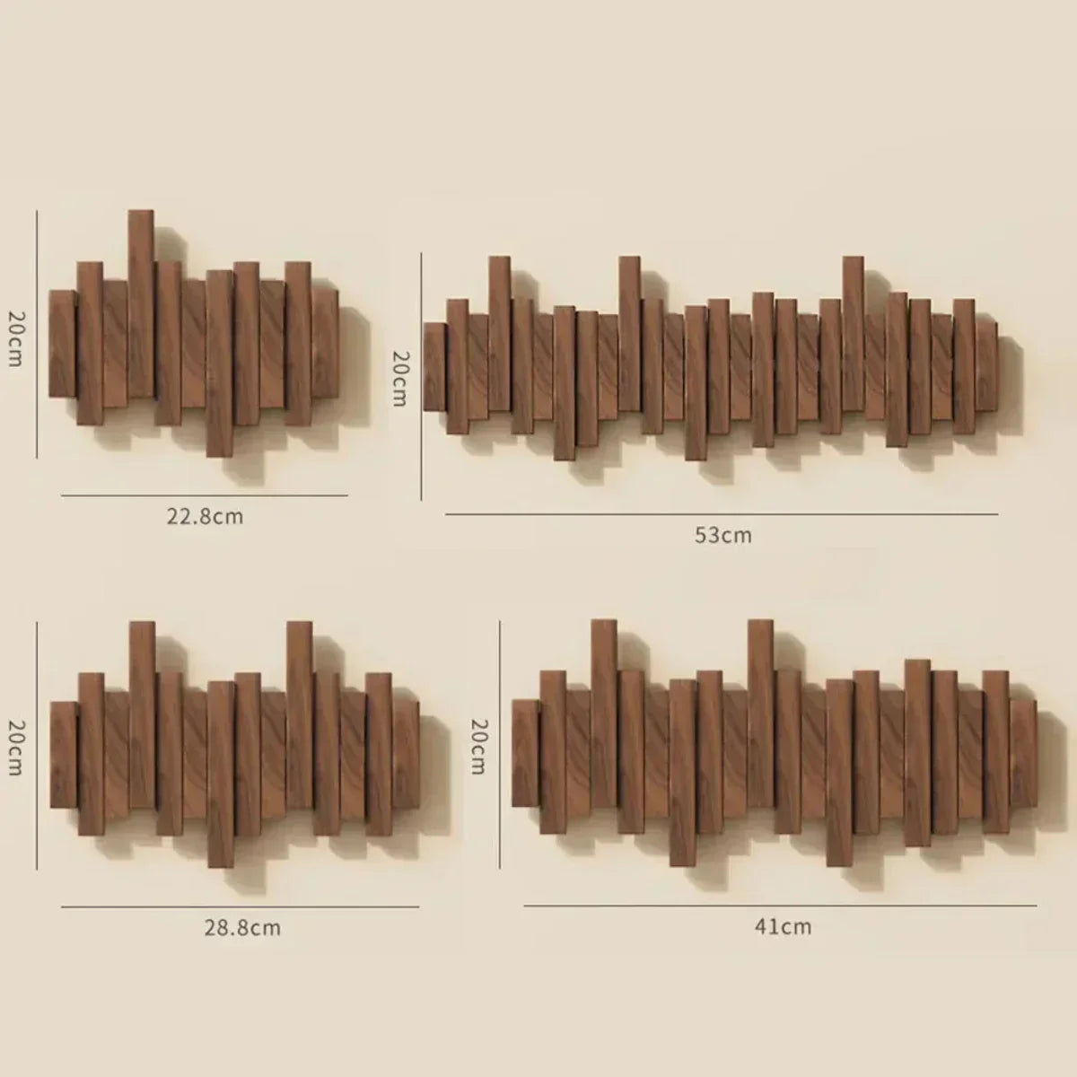 Wandhaken aus Holz im Klavier-Design