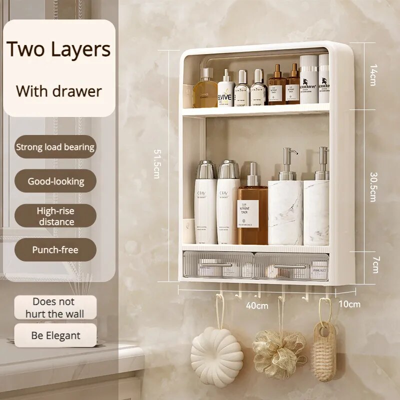 Wandmontiertes Badezimmer-Organizer-Regal