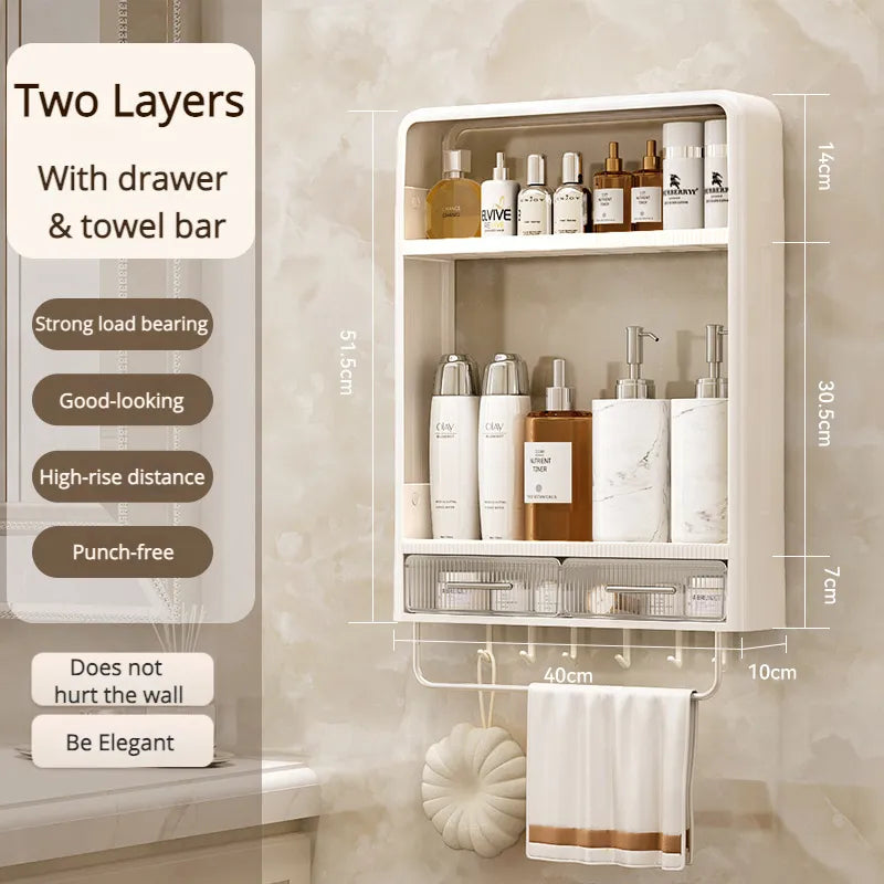 Wandmontiertes Badezimmer-Organizer-Regal