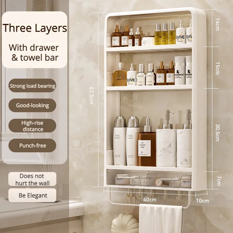 Wandmontiertes Badezimmer-Organizer-Regal
