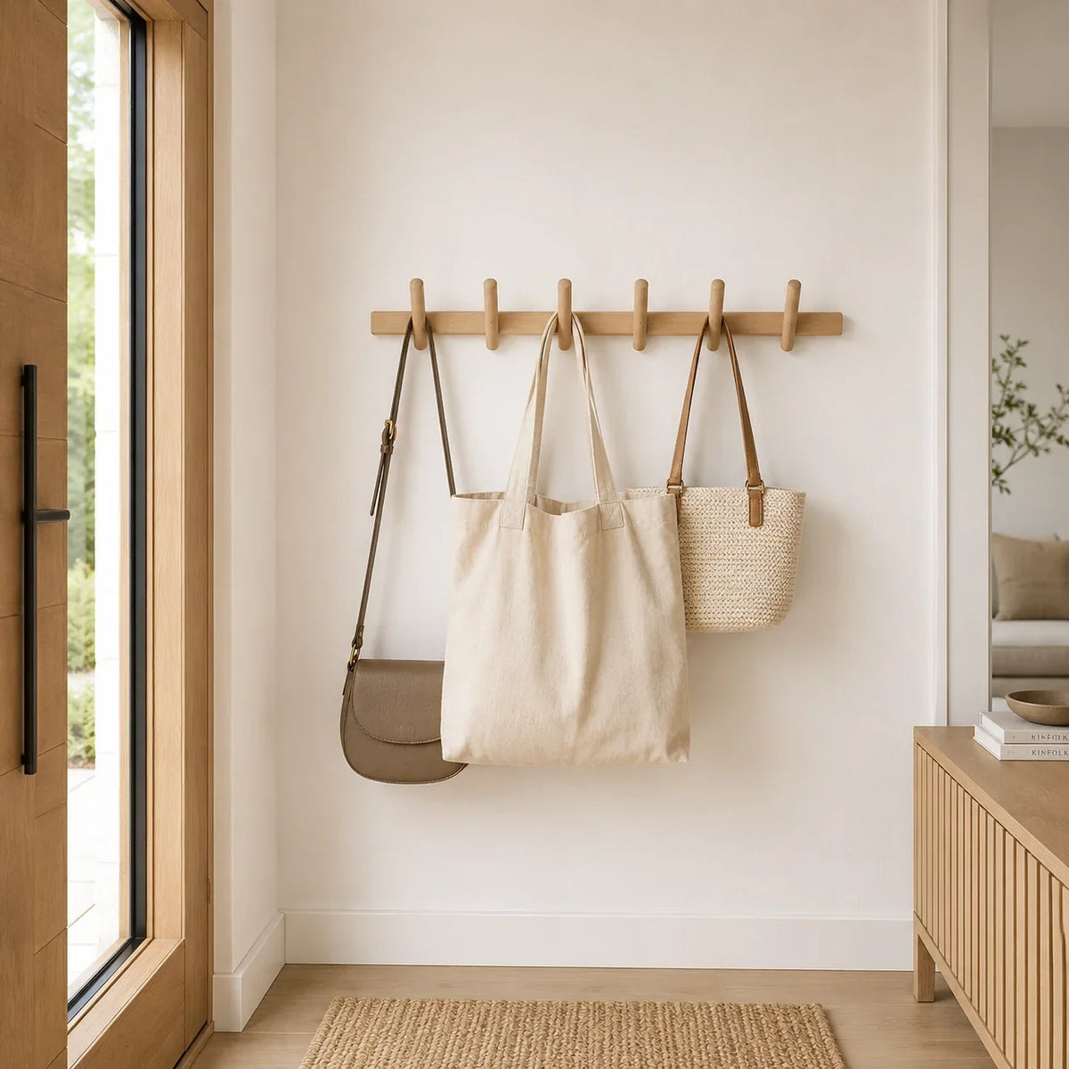Wandregal aus Eichenholz im minimalistischen Design – verschiedene Größen und einzigartige Holzmaserung