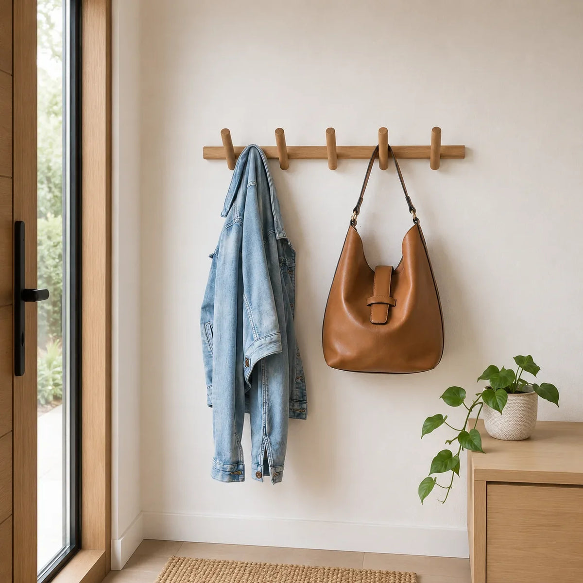 Wandregal aus Eichenholz im minimalistischen Design – verschiedene Größen und einzigartige Holzmaserung