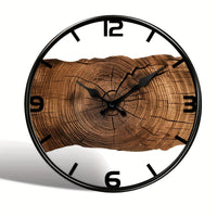 Wanduhr im rustikalen Baumstamm-Design | Uhr in Naturholzoptik