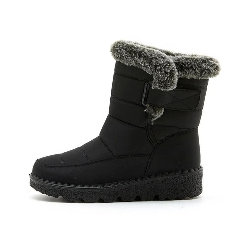 Warme Damen-Stiefeletten mit Kunstpelzfutter