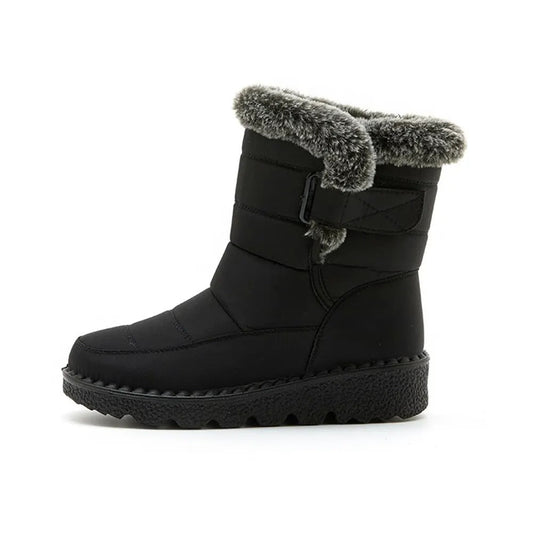 Warme Damen-Stiefeletten mit Kunstpelzfutter