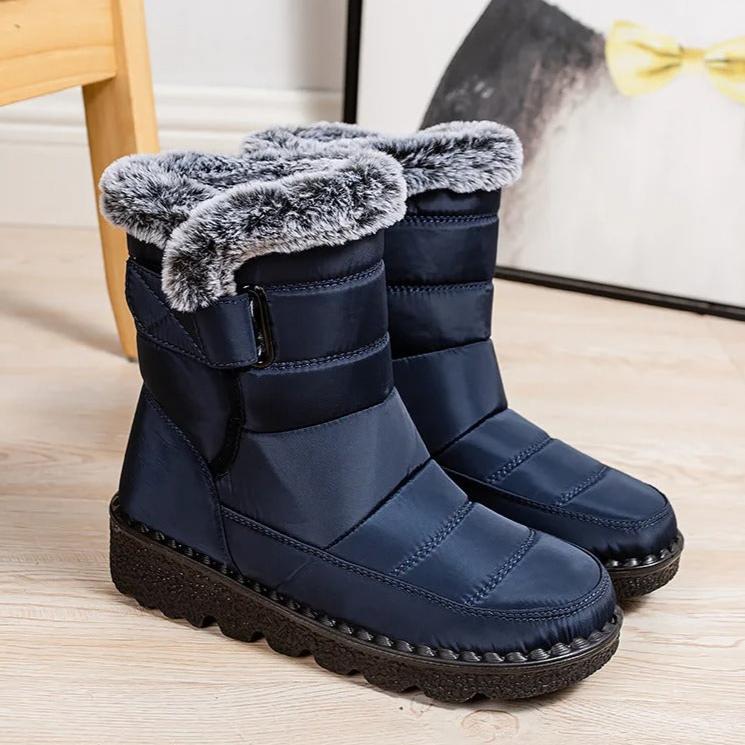 Warme Damen-Stiefeletten mit Kunstpelzfutter