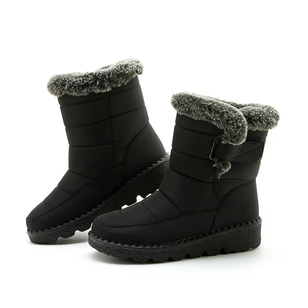 Warme Damen-Stiefeletten mit Kunstpelzfutter