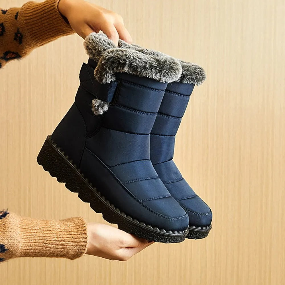 Warme Damen-Stiefeletten mit Kunstpelzfutter