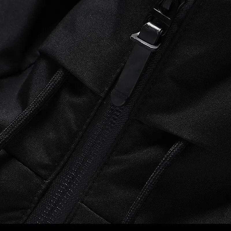 Warme Herren-Puffer-Winterjacke mit Kapuze