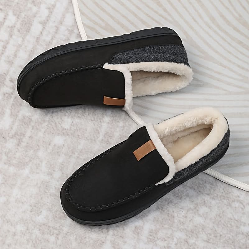 Warme Herren-Slipper aus Kunstwolle
