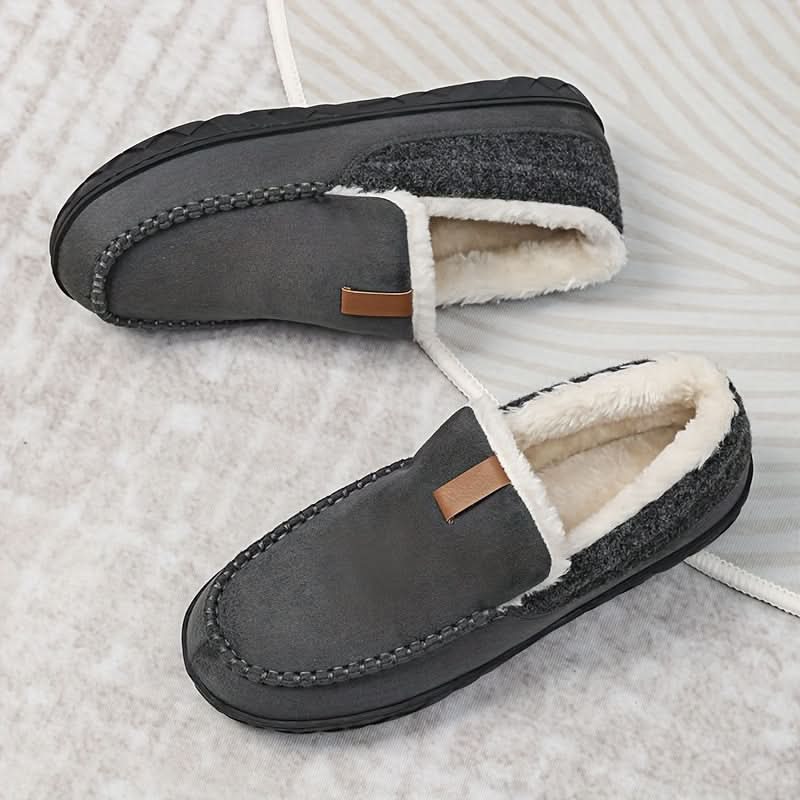 Warme Herren-Slipper aus Kunstwolle