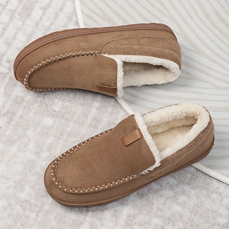 Warme Herren-Slipper aus Kunstwolle