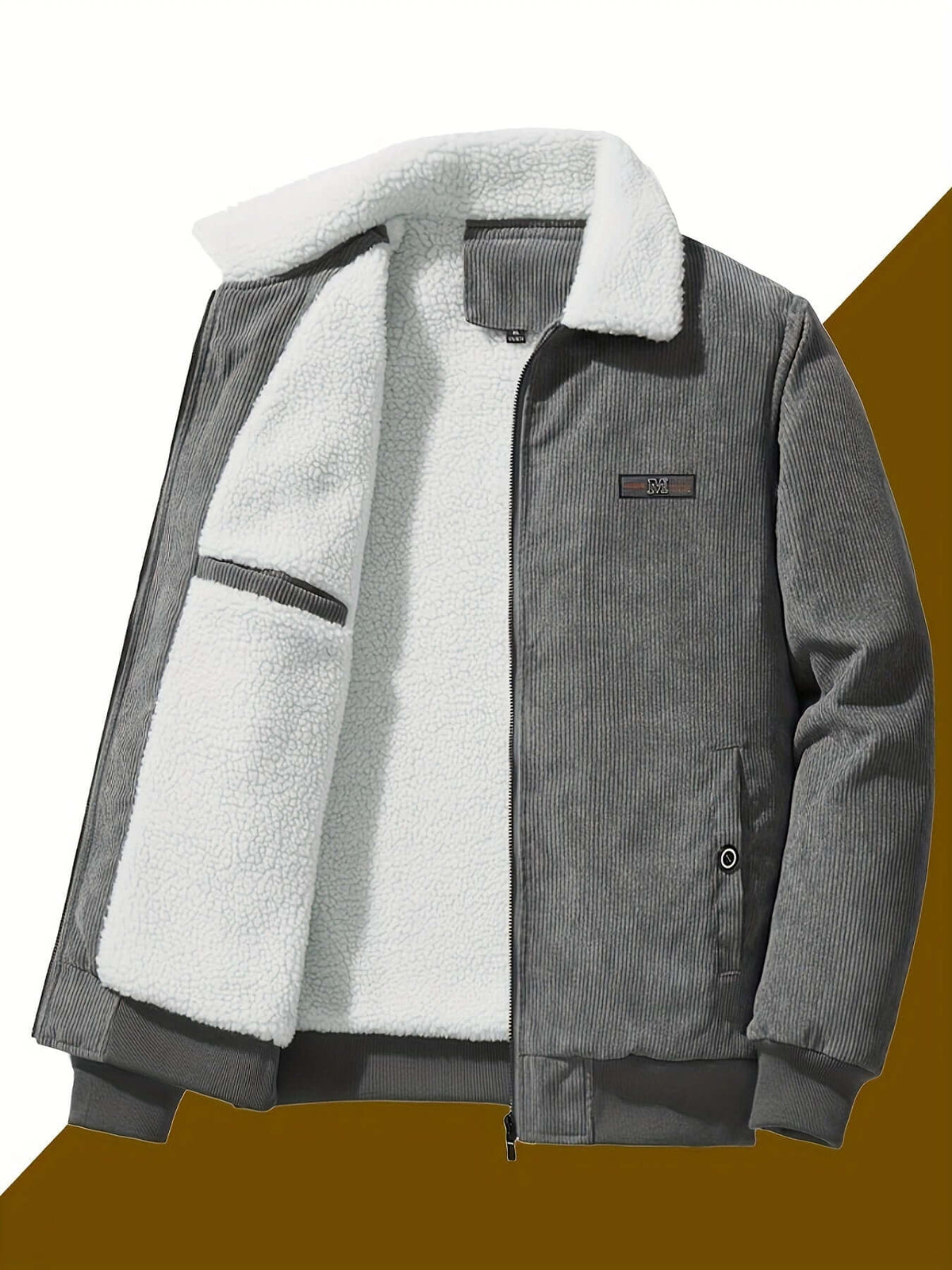 Warme Herren-Winterjacke – dicker Steppmantel