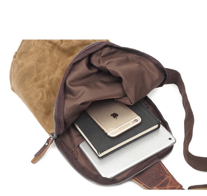 Wasserabweisende Canvas-Umhängetasche mit Diebstahlschutztasche – vielseitig tragbar