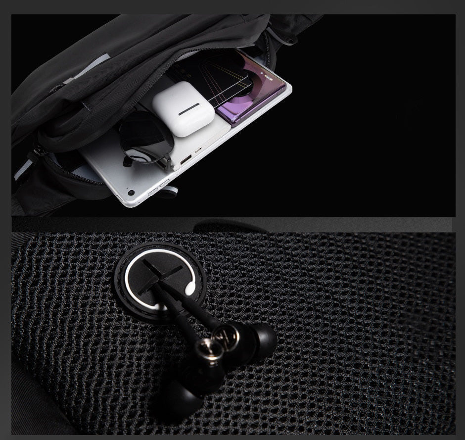 Wasserabweisende Unisex-Bauchtasche mit mehreren Taschen für Reise & Sport
