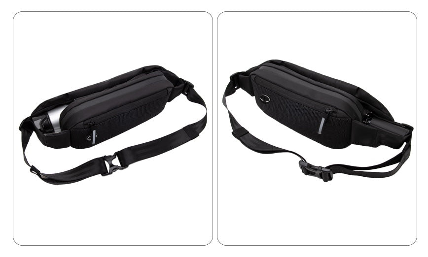 Wasserabweisende Unisex-Bauchtasche mit mehreren Taschen für Reise & Sport