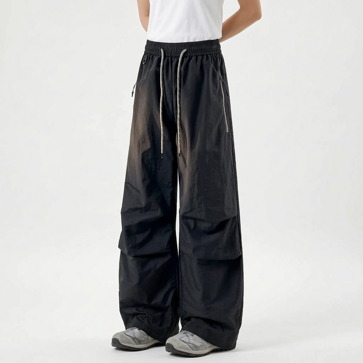 Wasserabweisende Wide-Leg-Wanderhose mit verstellbarem Bund und Beinabschlüssen
