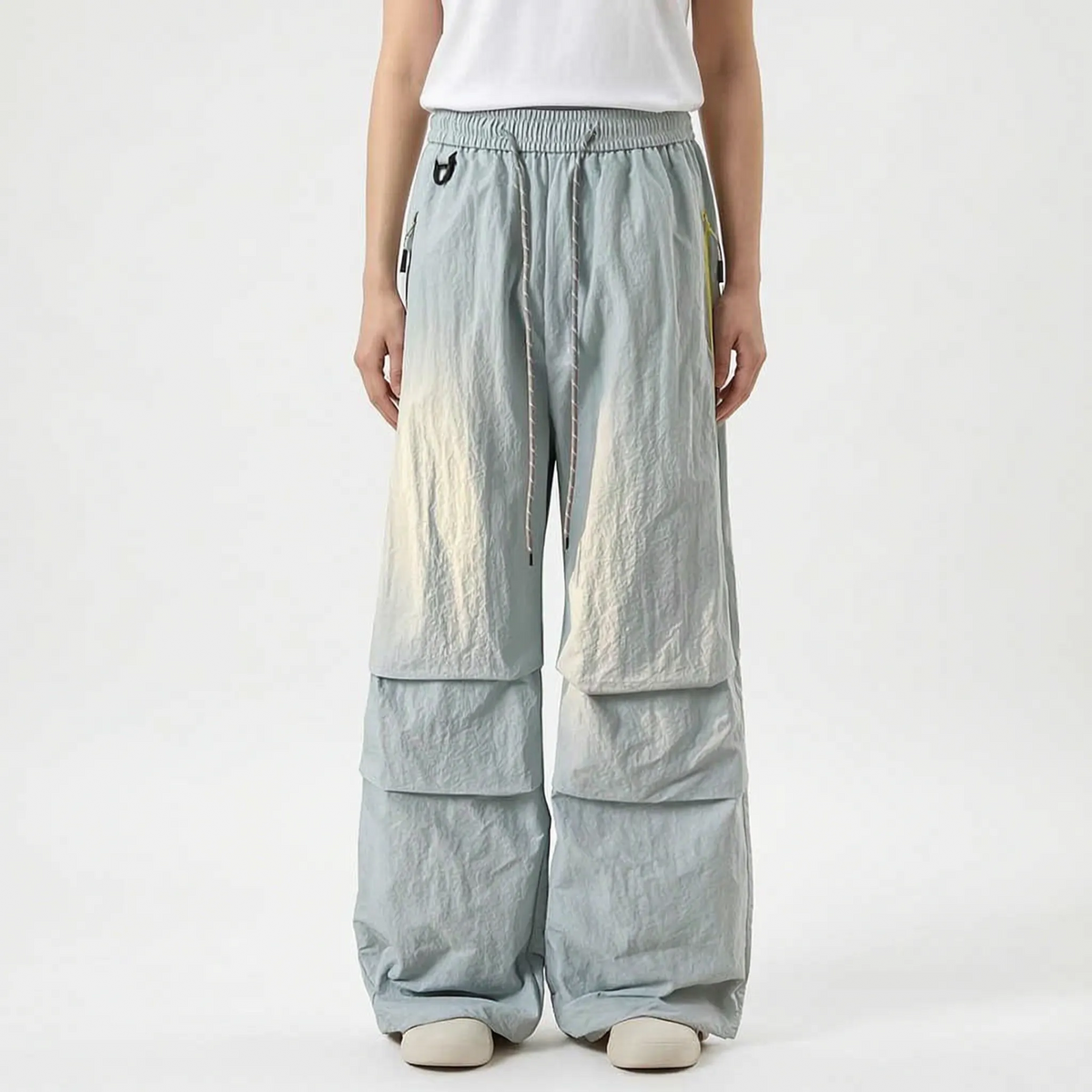 Wasserabweisende Wide-Leg-Wanderhose mit verstellbarem Bund und Beinabschlüssen