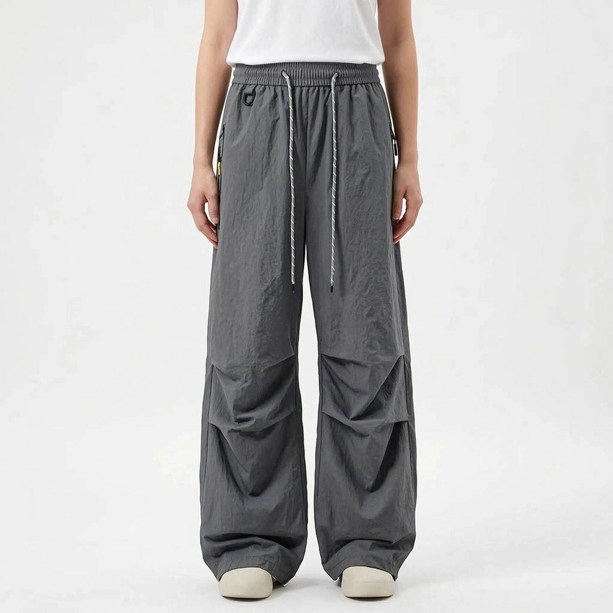 Wasserabweisende Wide-Leg-Wanderhose mit verstellbarem Bund und Beinabschlüssen
