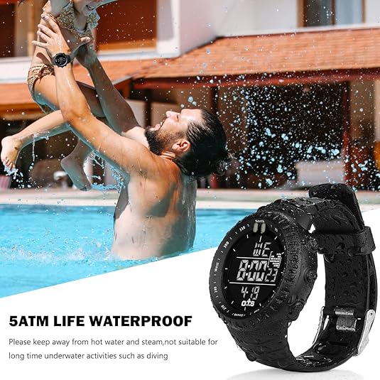 Wasserdichte digitale Herren-Sportuhr