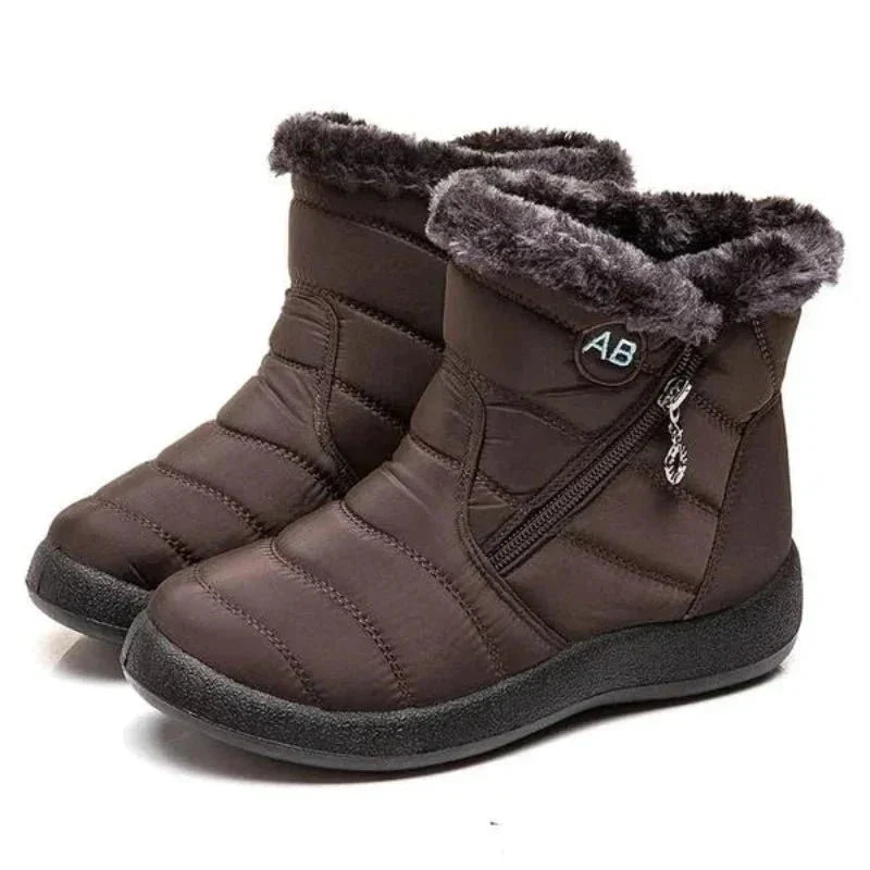 Wasserdichte gesteppte Winterstiefel mit Fell – Stil und Komfort