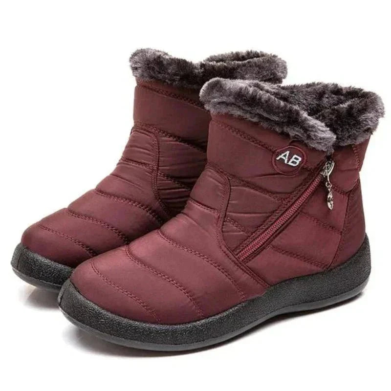 Wasserdichte gesteppte Winterstiefel mit Fell – Stil und Komfort