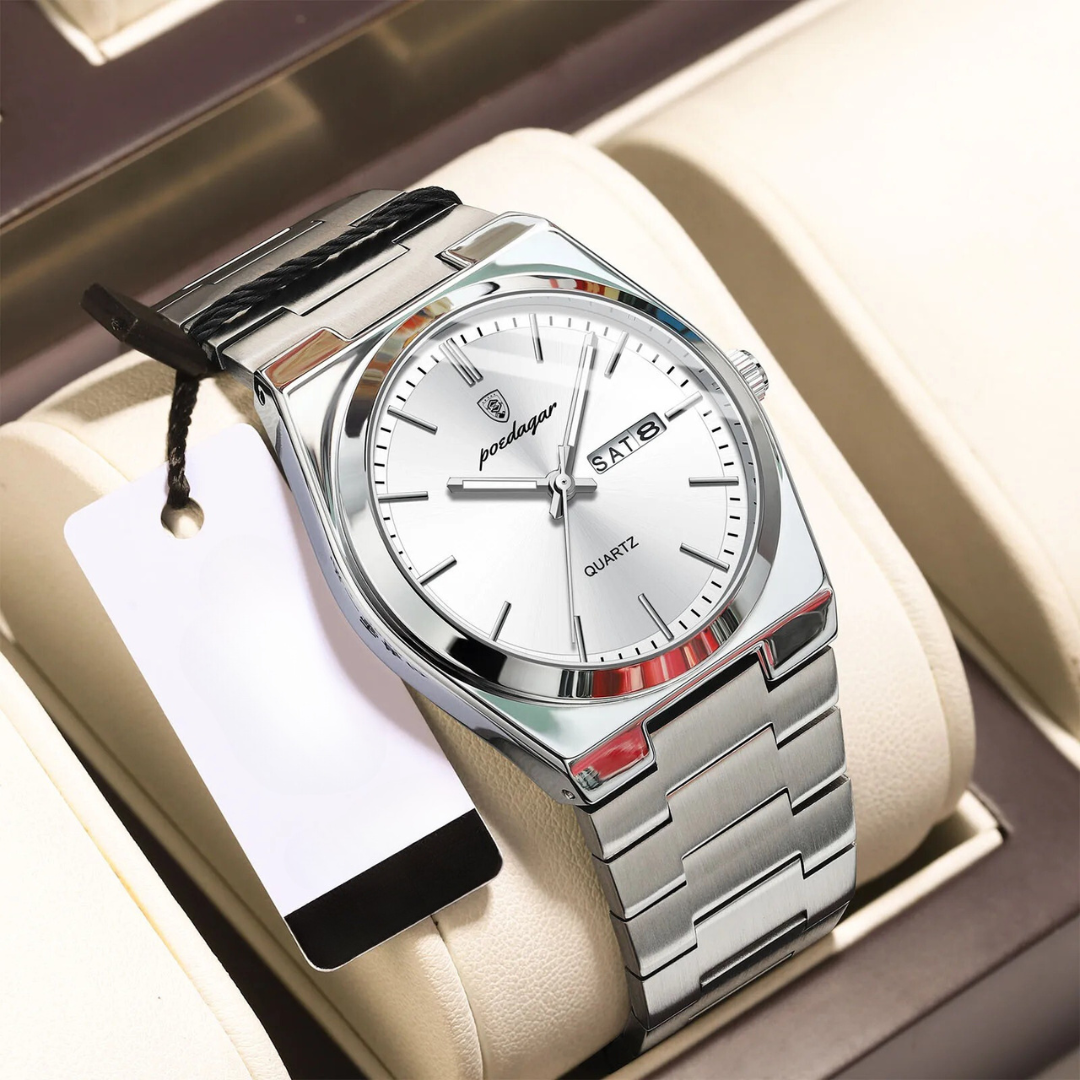 Wasserdichte Herrenuhr aus Edelstahl