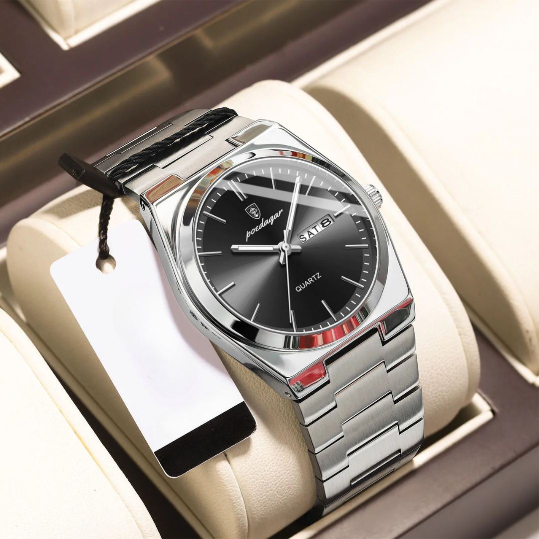 Wasserdichte Herrenuhr aus Edelstahl