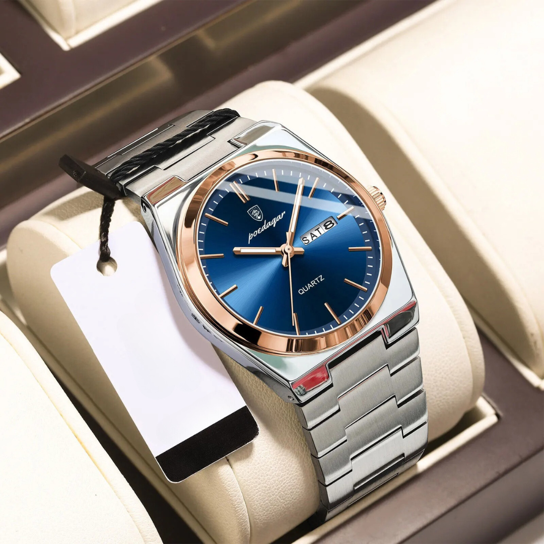 Wasserdichte Herrenuhr aus Edelstahl