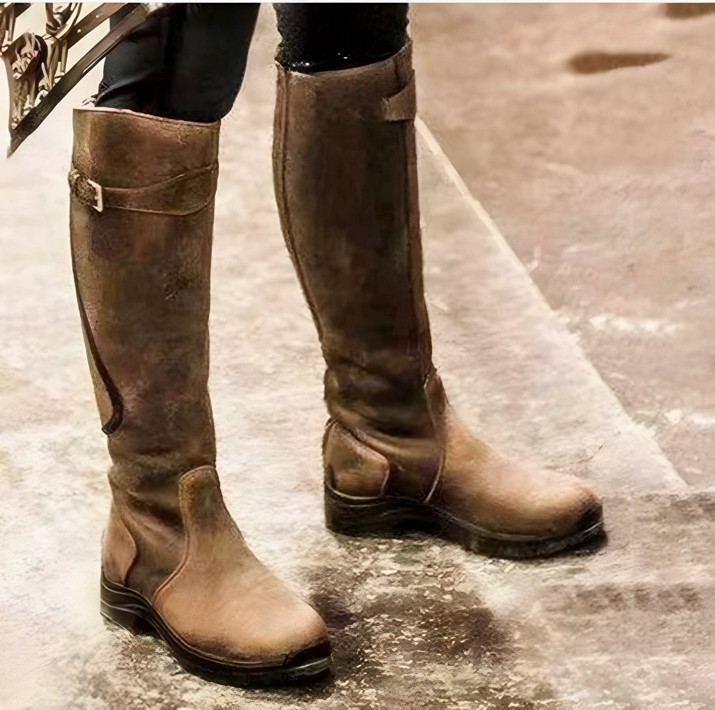 Wasserdichte kniehohe Damenstiefel mit rutschfester Sohle