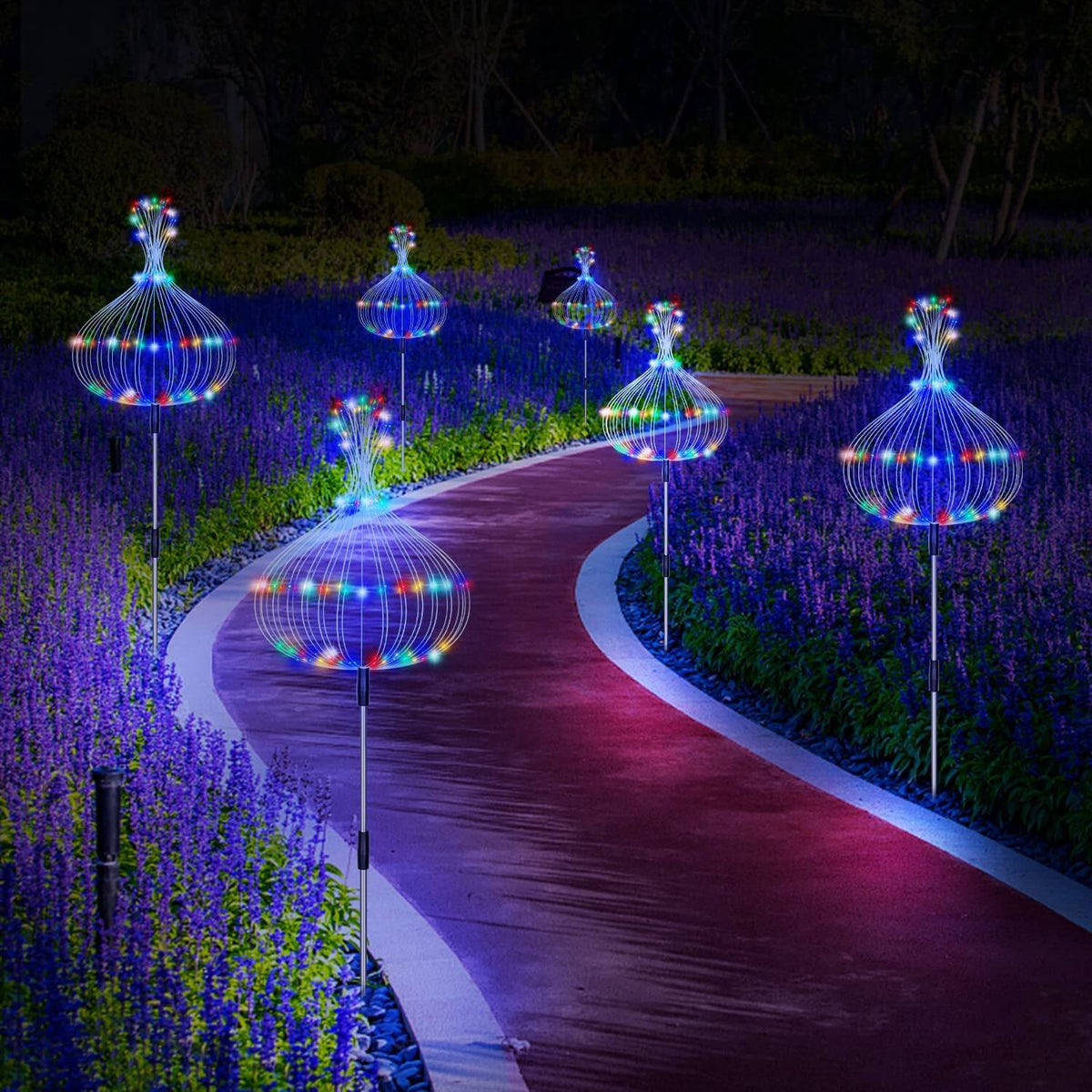 Wasserdichte Solar-Gartenfeuerwerk-Lampe